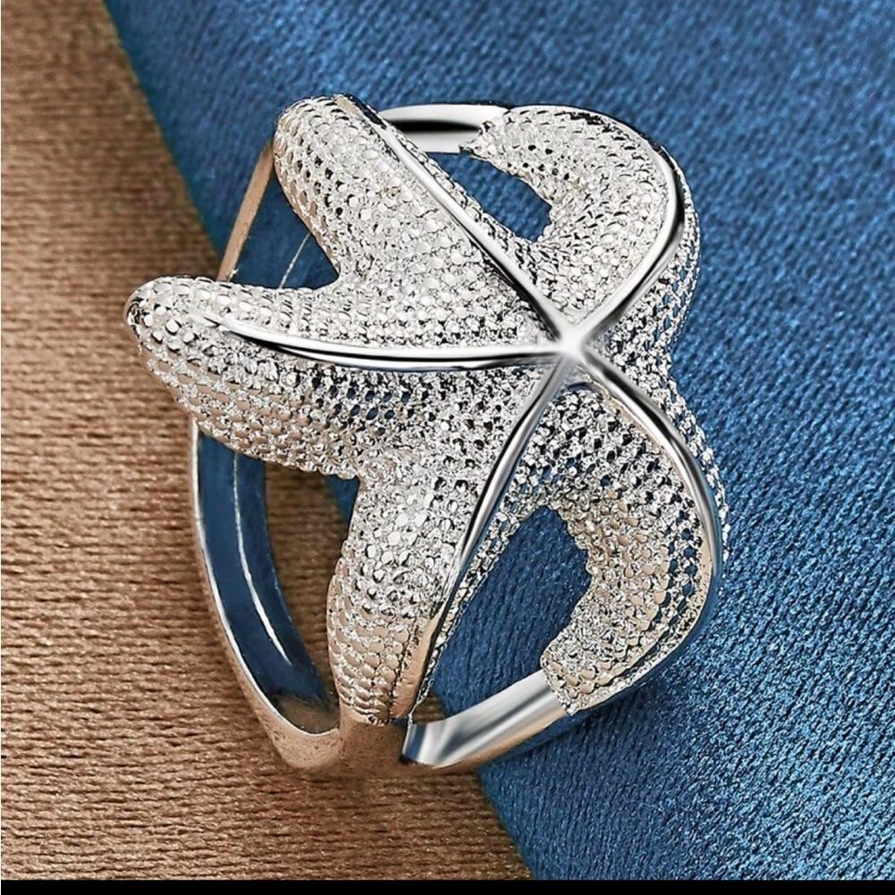 Sterling Silver Starfish Ring 7